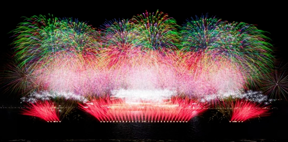 烟花效果图，实际情况请以现场燃放效果为准。