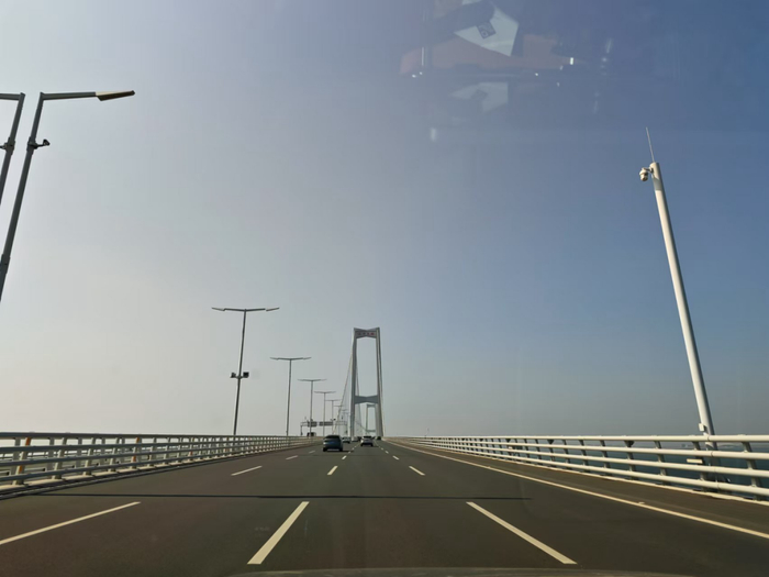1月25日深中通道跨海大桥段 吴少龙/摄