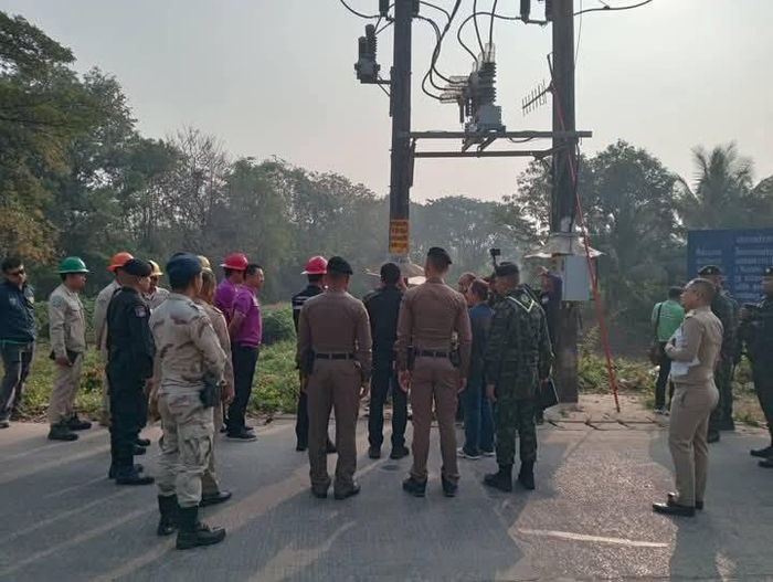 泰缅边境一处断电作业现场 受访者供图