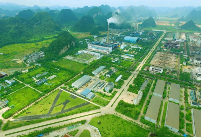 ▲广西华银铝业有限公司厂区鸟瞰图。