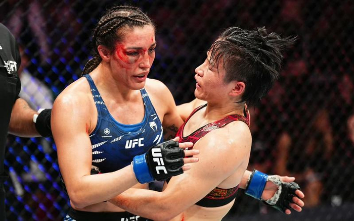 张伟丽对阵苏亚雷斯。UFC供图