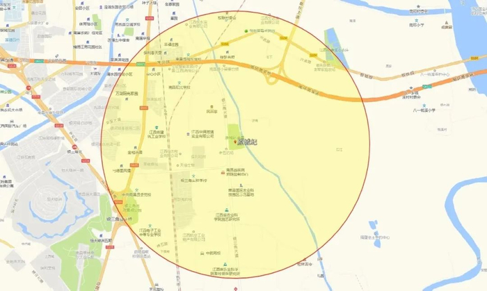 景区周边2公里范围区域对南昌县原城纪禁飞管制区域自2025年2月12日18