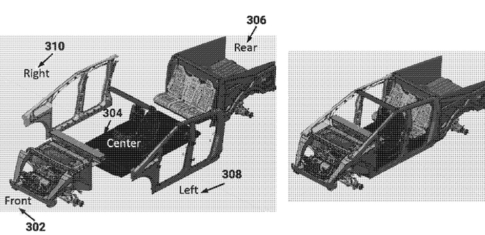 图3 车体各主模块组装（来源：WIPO-WO2024182432）