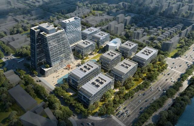 “曲率引擎”加速器硬科技园项目效果图。松江区九里亭街道 供图