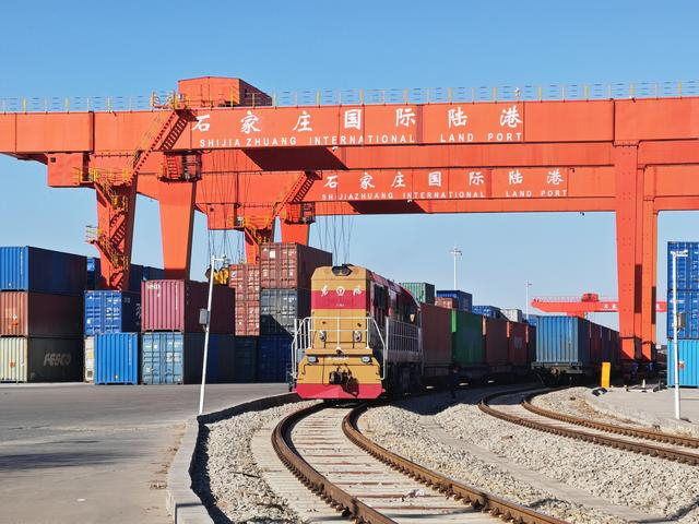 石家庄国际陆港。受访者供图