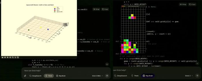用Grok生成代码 图源：xAI