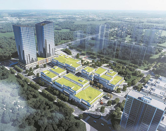     金牛区高新园区人工智能产业园项目效果图。