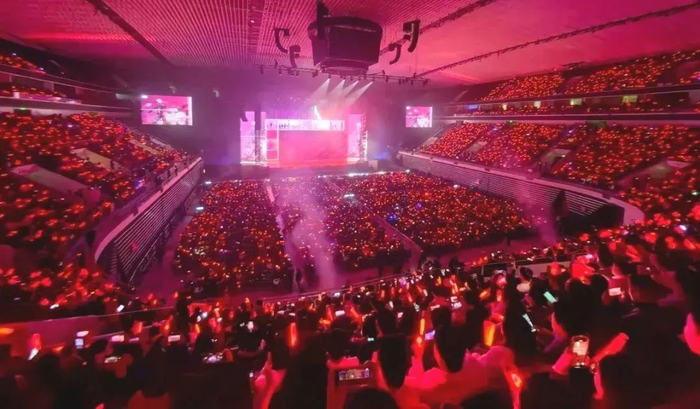 ▲张学友演唱会在晋江市第二体育中心举办