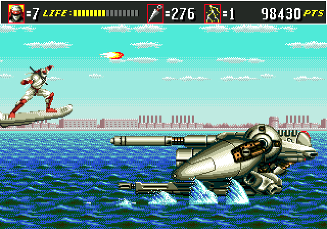 《超级忍2》的表现力已经达到了MD平台的巅峰水准