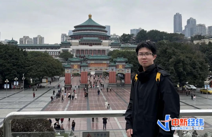 ▲小林在重庆游玩 受访者供图