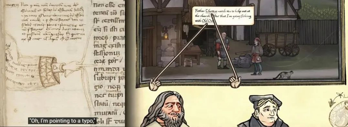 手稿页边的手指设计