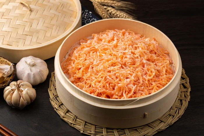 蒸胡萝卜丝。图库版权图片，转载使用可能引发版权纠纷