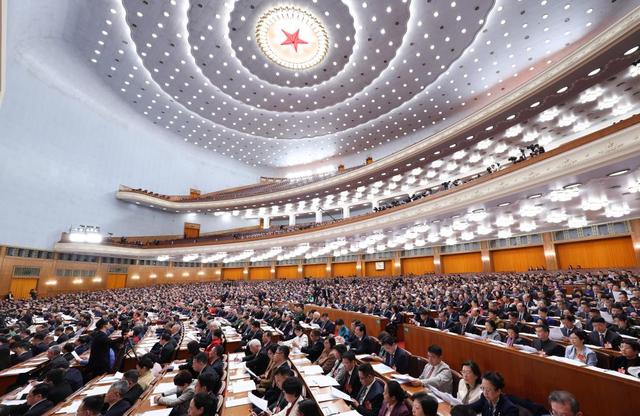 3月4日下午，中国人民政治协商会议第十四届全国委员会第三次会议在北京人民大会堂开幕。新华社记者 姚大伟 摄