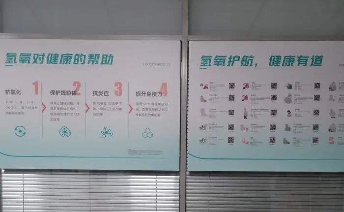 某氢氧中心挂的宣传牌。谢艺观 摄