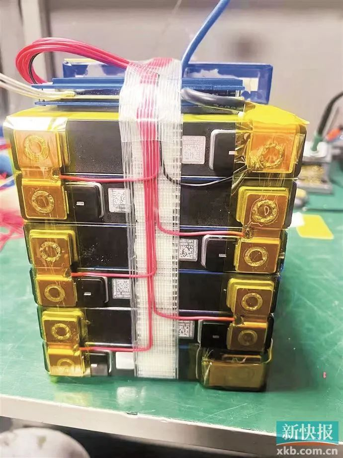 ■未完成组装的电池。