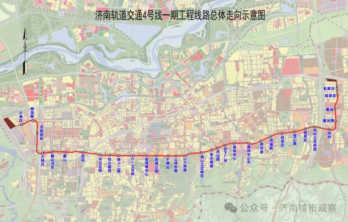 （4号地铁路线示意图）