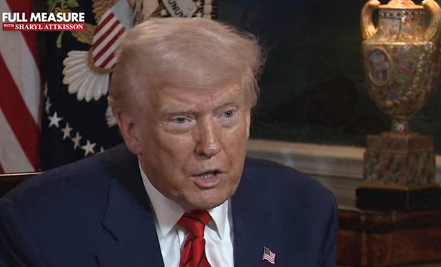 近日，特朗普在接受采访时，被问承诺“24小时内结束俄乌冲突”，回应称自己的说法“带点讽刺”。视频截图 