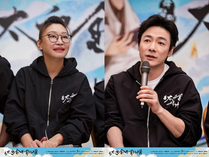 刘天池、祖峰夫妇在媒体见面会现场