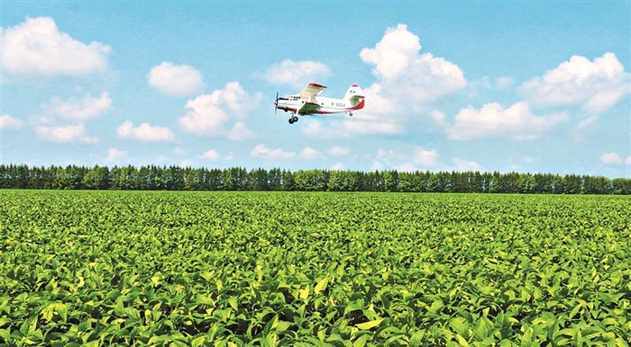 无人机田间作业。来源：黑龙江日报