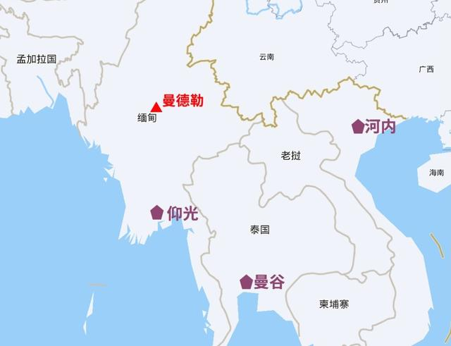 曼德勒、仰光、曼谷和河内等城市有强烈震感。制图 彭玉洁