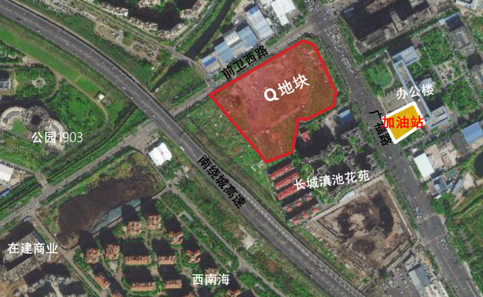 （Q地块位置示意图）