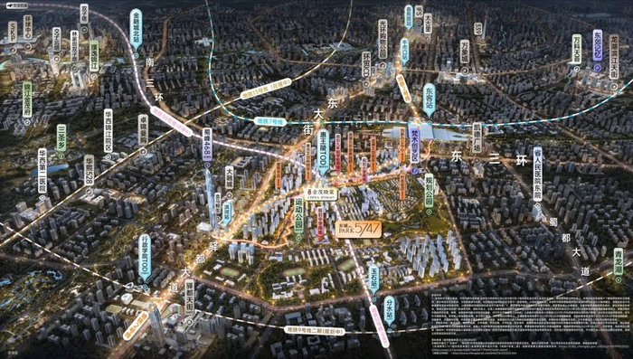 东城PARK5747区域鸟瞰价值示意图