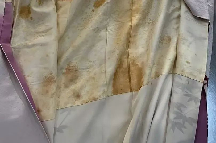 金陵海关在进境邮件中查获的旧和服。