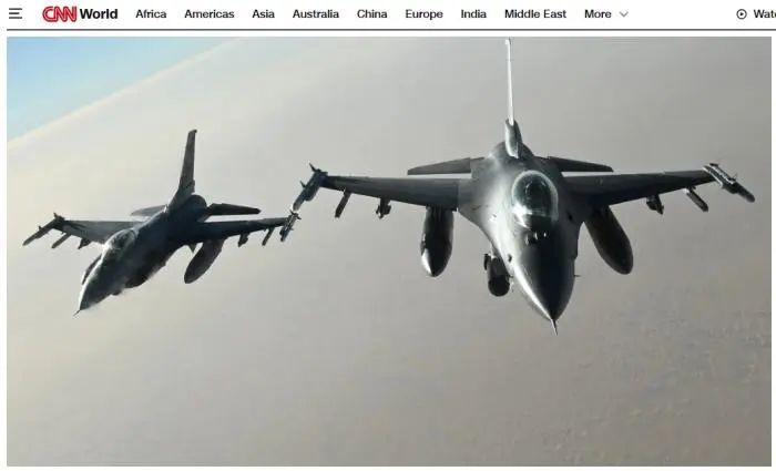 美制F-16战机。图/美国有线电视新闻网