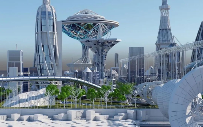 伊塞克湖畔阿斯曼新城规划图。