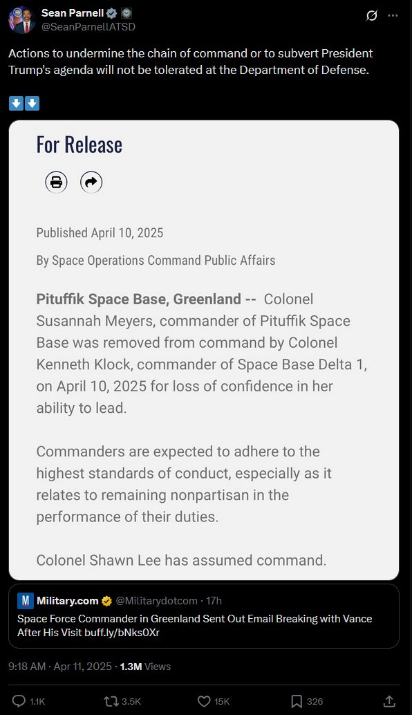 帕内尔帖文截图 X