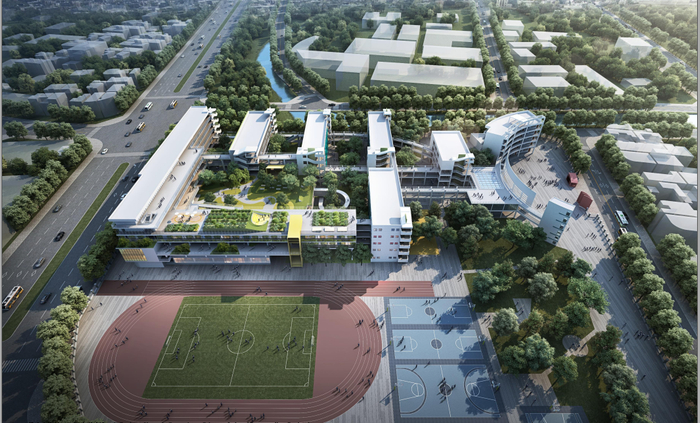 学校扩建后设计效果图