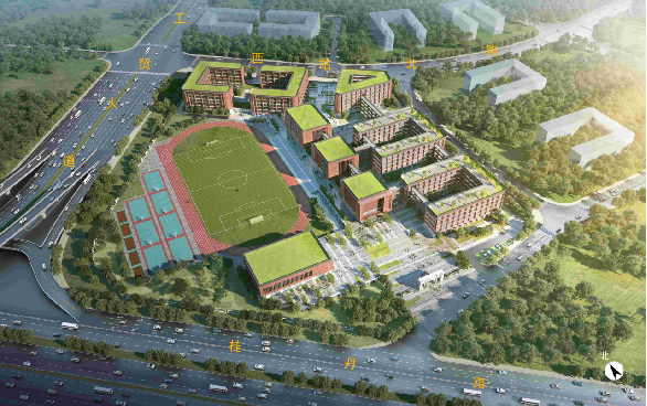 石门外国语学校南校区效果图