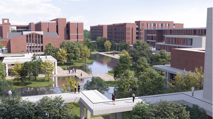 石门中学（博爱湖校区）建设效果图。