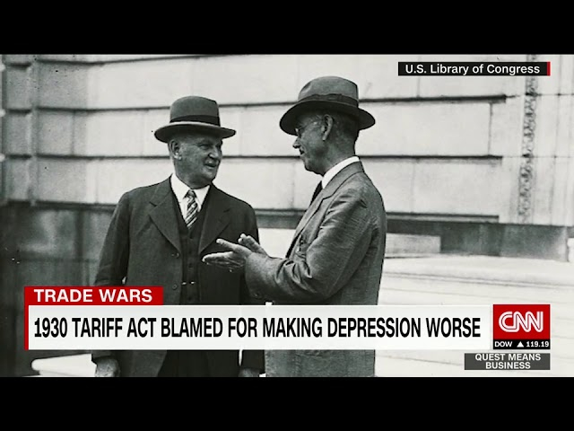 1930年的关税法案被指责加剧了经济萧条。网络截图