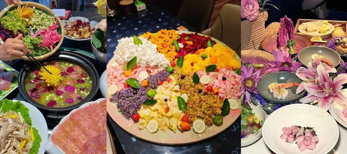 春日鲜花制作成食物（网络截图）