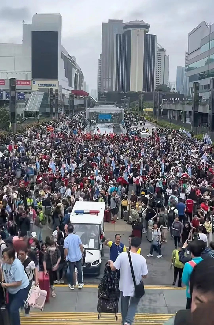 深圳罗湖口岸（截图自短视频平台）