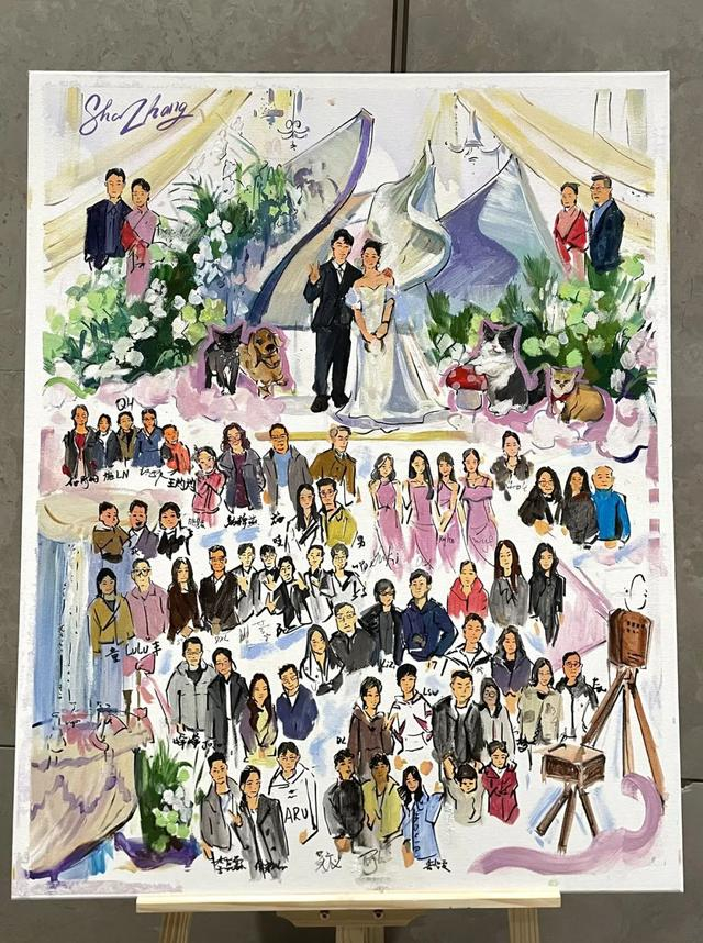 感动新娘的画。 受访者供图 