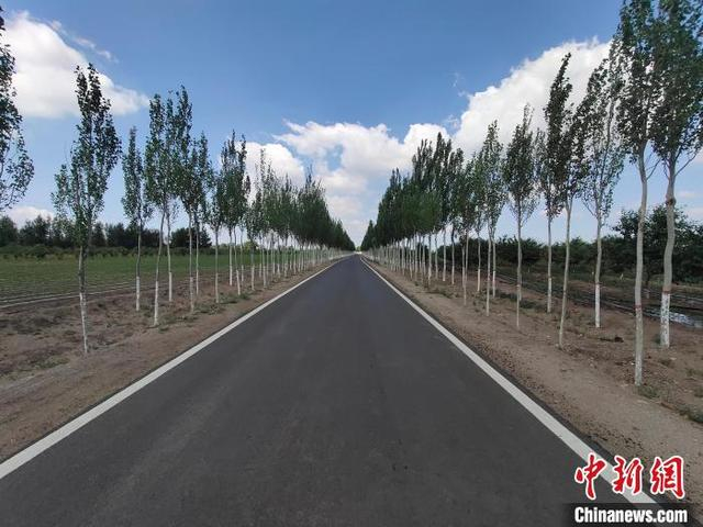 内蒙古开鲁县，宽阔平坦的通村路。 暴春时 摄