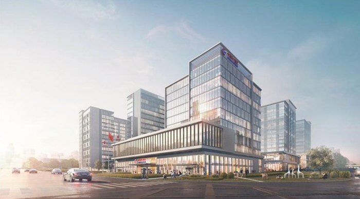 东航空港总部保障基地（商服）项目效果图（西咸新区空港新城供图）