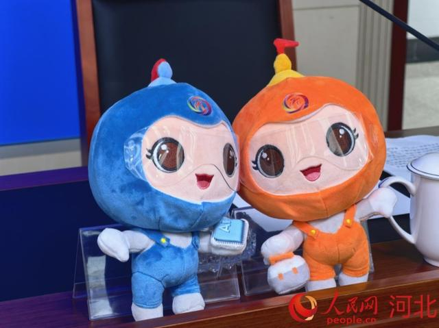 第二届全省职业技能大赛吉祥物。人民网记者 赵明妍摄