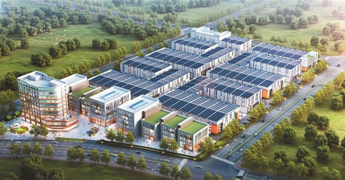 万叶集美妆智造基地项目效果图（受访单位供图）