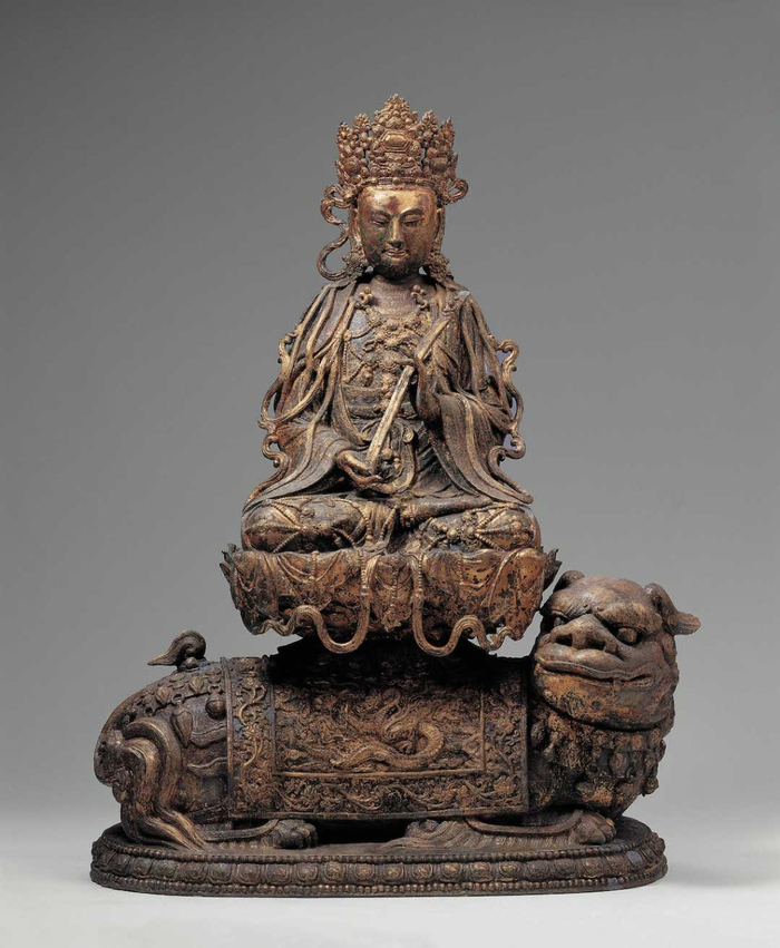 鎏金文殊菩萨铜造像 宁夏博物馆 藏 （一级文物）