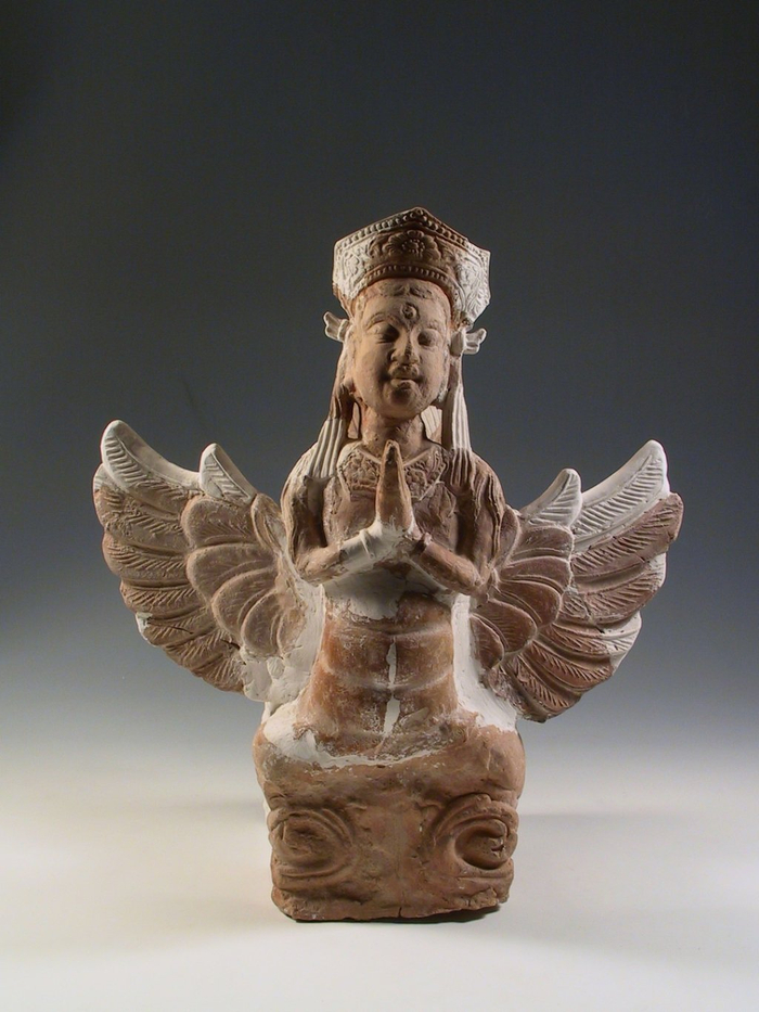 红陶迦陵频伽 西夏陵博物馆 藏 （二级文物）