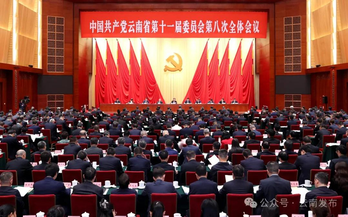 4月29日，中国共产党云南省第十一届委员会第八次全体会议在昆明举行。雷桐苏 周灿 摄