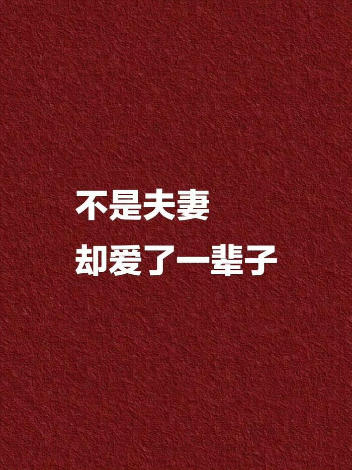 不是夫妻却爱了一辈子