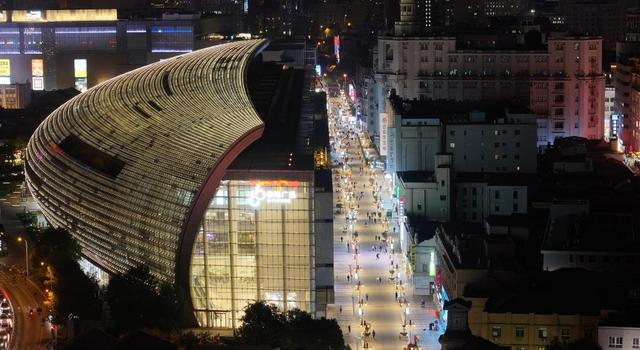 这是位于天津金街的恒隆广场（无人机照片）。新华社记者赵子硕摄