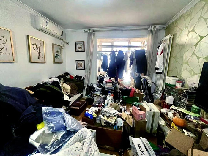 ▲郭利敏服务客户的家在整理前的面貌