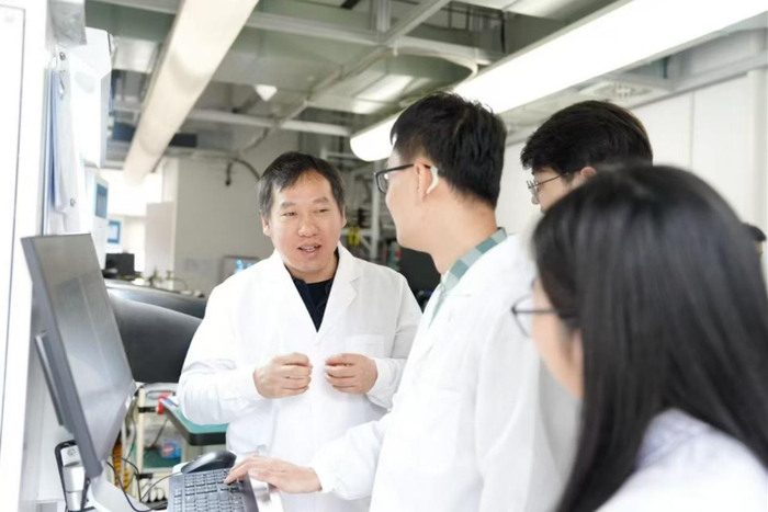 图丨从左至右依次为：张广宇、赵交交、王一哲、刘杰英（来源：课题组）