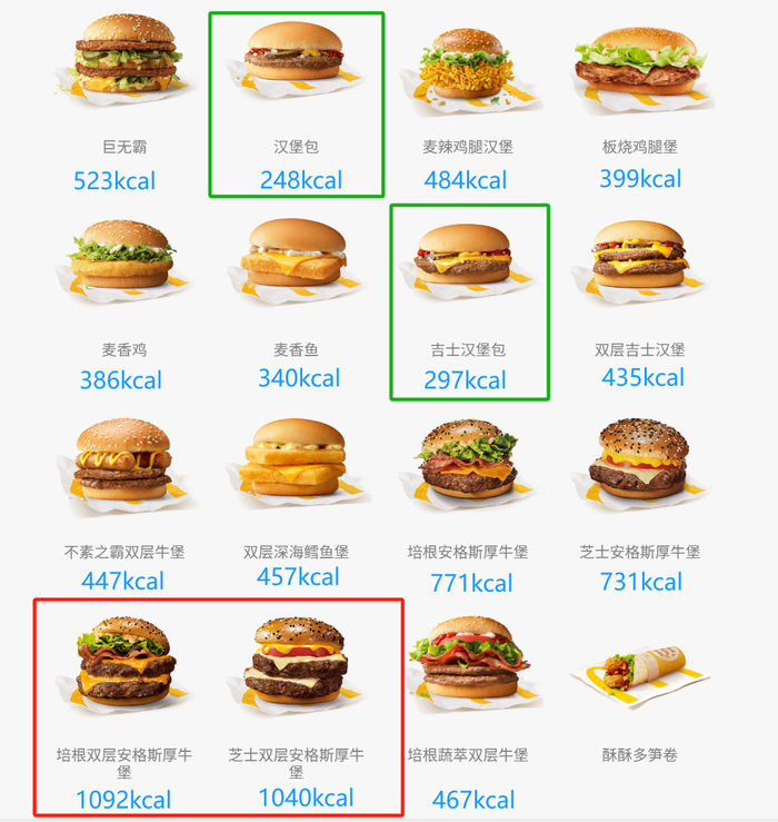 图：某品牌汉堡官网+自己做的