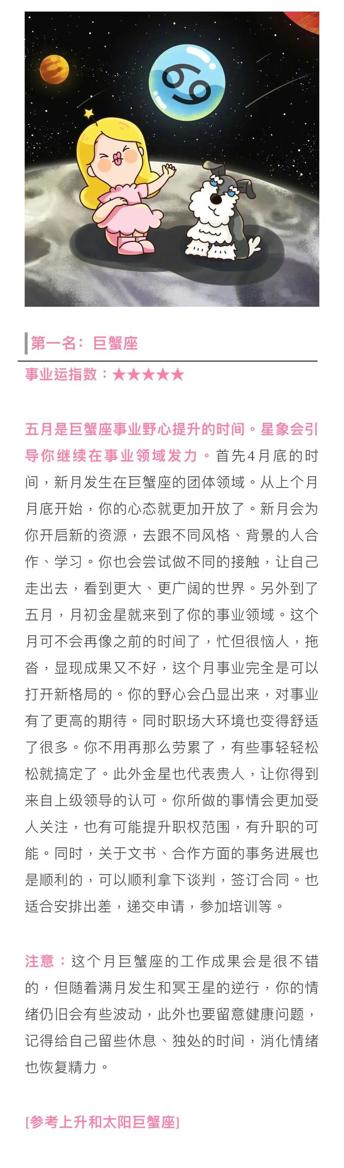 喜报丨五月事业Buff叠满星座TOP5